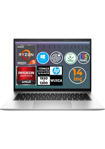 Elitebook 845 G9 Ryzen 5 6600U 16GB 1tb SSD 14" Wuxga W10P Taşınabilir Bilgisayar 5P720EA 005