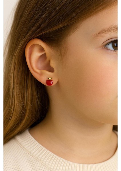 Tatlı Elma Çocuk Çelik Cici Küpe fırsatları