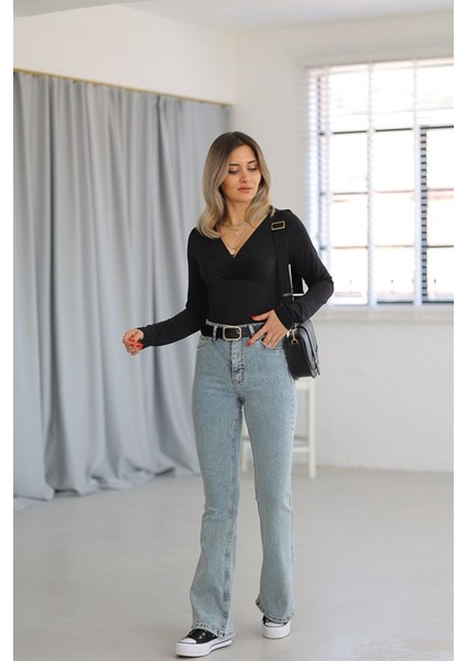 jean Adenle New Likralı Ispanyolyüksek Bel Jean Pantolon fiyatları