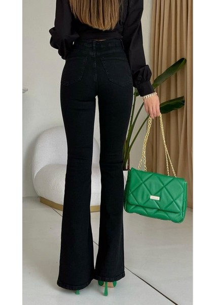 jean All Star Yüksek Bel Solmaz Siyah Ispanyol Kot Pantolon ( Likralı ) fiyatları