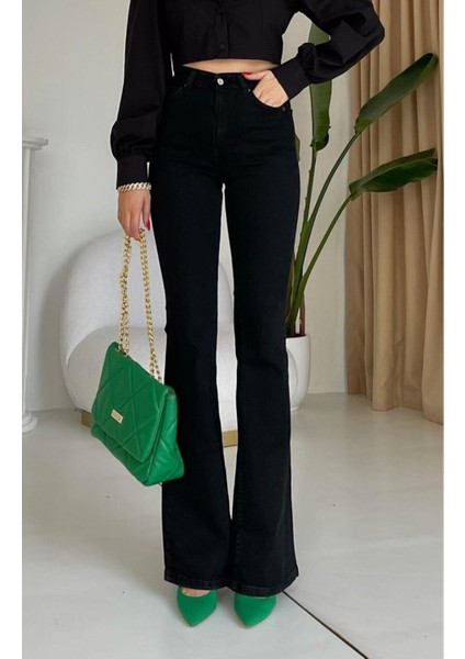 jean All Star Yüksek Bel Solmaz Siyah Ispanyol Kot Pantolon ( Likralı ) modelleri