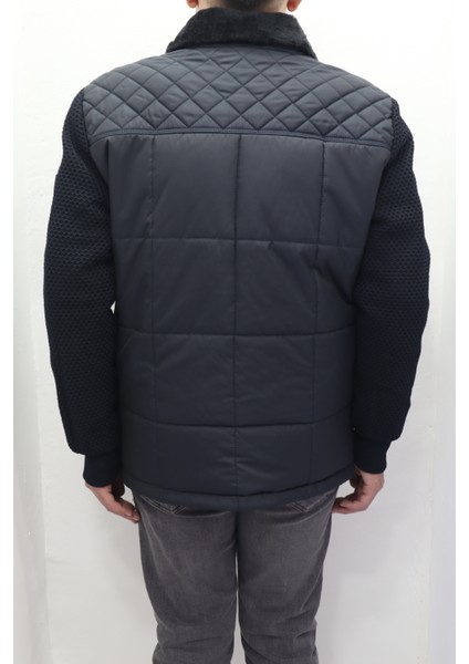 Fistan Store Erkek Hakim Yaka Spor Kesim Normal Kalıp Kolları Çelik Örgü Yakası Kürklü Kışlık Mont indirimleri