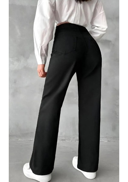 Tommytom Love Candy Siyah Yüksek Bel Salaş Pant., Geniş Paça Pant. modelleri