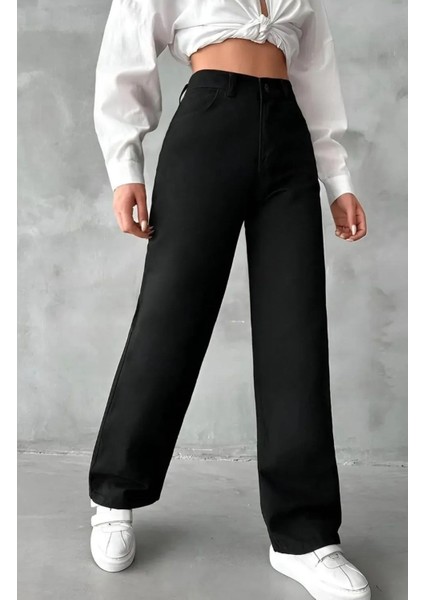 Tommytom Love Candy Siyah Yüksek Bel Salaş Pant., Geniş Paça Pant. fırsatları