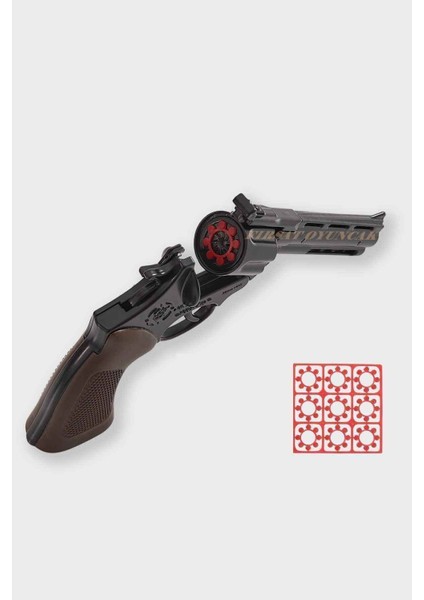 Metal Kapsül Mermili Kovboy Silah Çat Pat Metal Silah