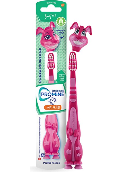 4 Adet Sensodyne Promine Çocuk 3-5 Yaş Tavşan Diş Fırçası
