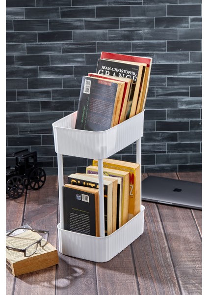 Easy 2 Katlı Çok Amaçlı Raf Kitaplık Organizer Düzenleyici (Tekerleksiz) modelleri