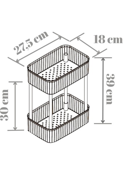 Easy 2 Katlı Çok Amaçlı Raf Kitaplık Organizer Düzenleyici (Tekerleksiz) indirimleri