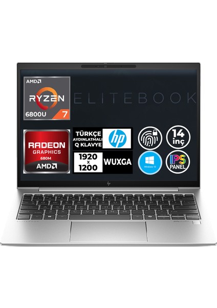 Elitebook 845 G9 Ryzen 7 6800U 32GB 1tb SSD 14" Wuxga W10P Taşınabilir Bilgisayar 5P721EA 005