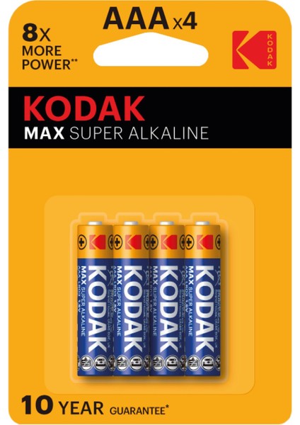 Max Alkalin Ince Pil Aaa 4'lü 2 Adet