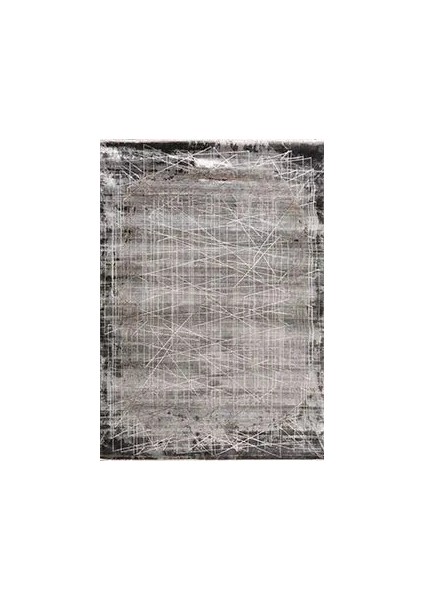 Borobia Klasik Göbekli Gri Viskon ve Akrilik Makine Halısı