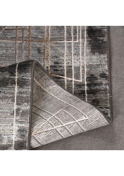 Borobia Klasik Göbekli Gri Viskon ve Akrilik Makine Halısı modelleri