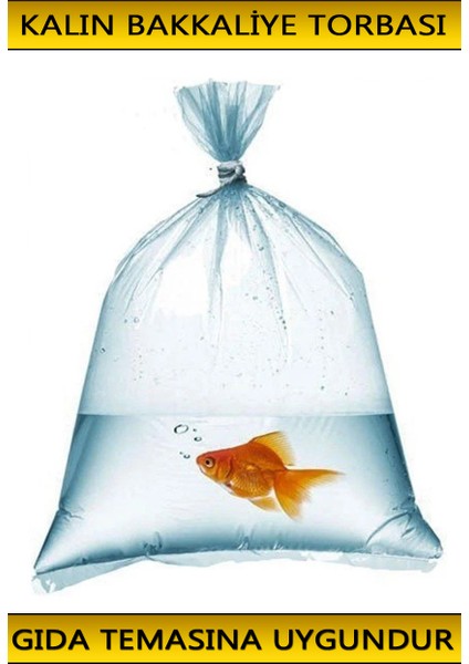 ( Beşlik ) Kalın Bakkaliye Torbası 30 x 52 cm 1 kg 85 Adet - Buzdolabı Poşeti - Bakliyat Naylonu