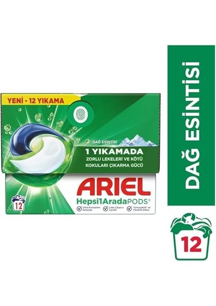 Ariel Pods Kapsül Çamaşır Deterjanı Baz 12&apos;li fiyatları
