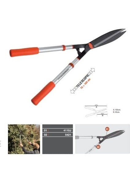 1091T Teleskopik Saplı Çit Kesme Makası fiyatları