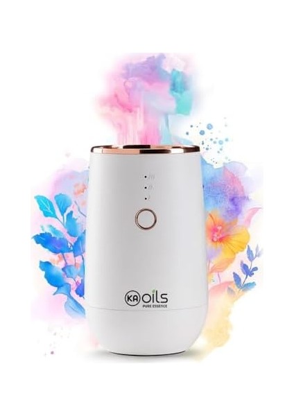 Kaoils Aromaterapi Uçucu Yağ Difüzörü – Kablosuz & Susuz | Otomatik, Taşınabilir, Şarjlı | 9 Renkli LED Işık | Araba ve Ofis Için Ideal | Beyaz fiyatları