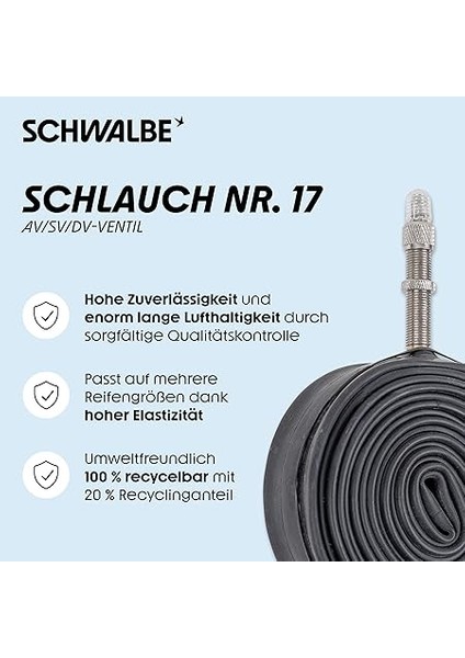 10429340V Bisiklet Iç Lastiği, AV17 28/47-622/635 Ek Agv 40 mm fiyatları