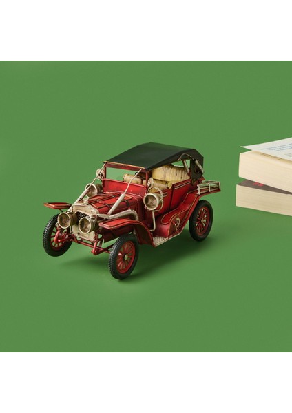 Home Dekoratif Metal Araba - Kırmızı - 24X12 cm fiyatları