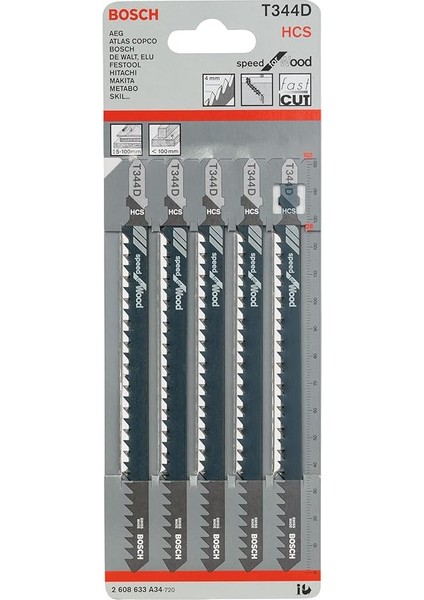 Professional 5 Adet Dekupaj Testeresi Bıçağı, Gri, 5 Adet fiyatları