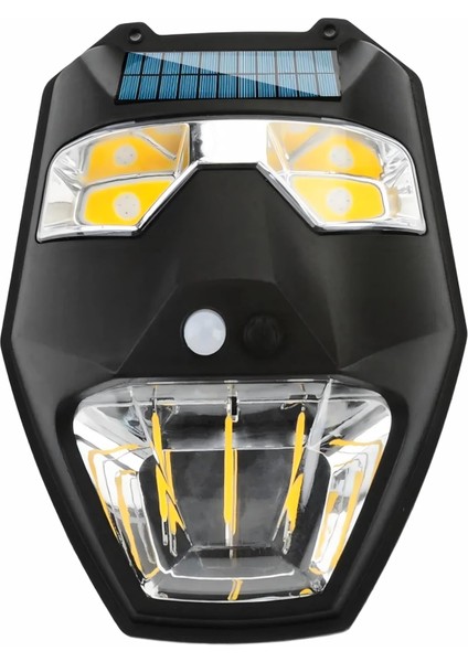 Solar Güneş Enerjili Lamba Panter 2 Cop LED Sensörlü 5 Işık Modlu Su Geçirmez Duvar Teras Bahçe Agaç Patika Garaj Balkon Dekorasyon Aydınlatması