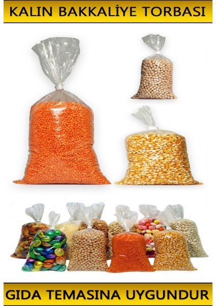 ( Yarımlık ) Kalın Bakkaliye Torbası 17 x 25 cm 1 kg 370 Adet - Gıda Temasına Uygundur fiyatları