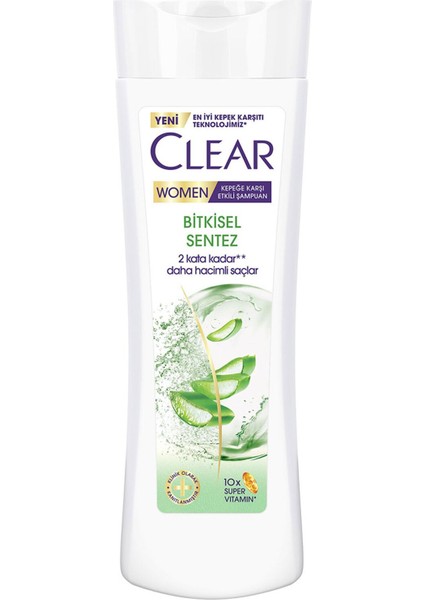 Women Kepeğe Karşı Etkili Şampuan Bitkisel Sentez Aloe Vera Çay Ağacı Yağı 350 ml 3 Adet