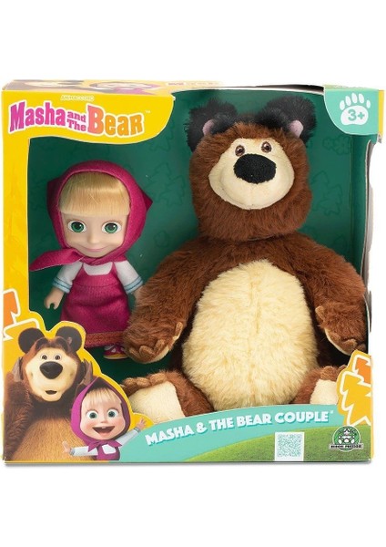 MHA21000 Maşa ve Koca Ayı 20 cm Koca Ayı ve 12 cm Maşa