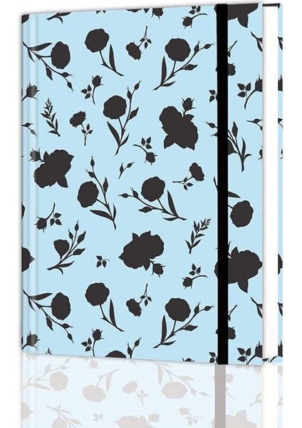 Journals 16,5X22,5 cm Gizli Spiralli Çizgisiz Defter Tarihsiz Not Defteri - Floral Damask