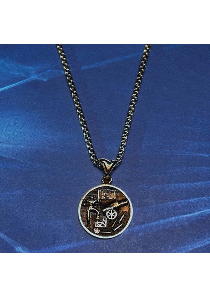 18 Mart Çanakkale Zaferi El Işçiliği 925 Ayar Gümüş Erkek Kolye fiyatları