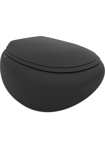 Bocchi Strata Asma Rimless Klozet Mat Siyah Kapak Dahil 1412-004-0128