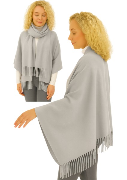 1 Adet Kadın Büyük Bedene Uygun Ekstra Yumuşak Dokulu Püskül Detaylı Kışlık Atkı Omuz Şalı fiyatları