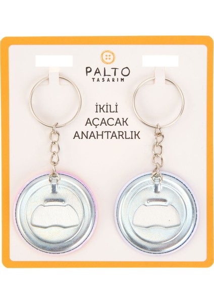 Tasarım Tacım Düşüyor 2'li Metal Anahtarlık Seti - Renkli - 10 cm fiyatları
