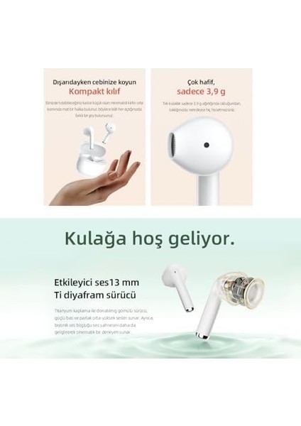 Qcy Ailybuds Lite Enc Gürültü Engelleme Bluetooth 5.3 Kablosuz Kulaklık T29 Siyah fiyatları
