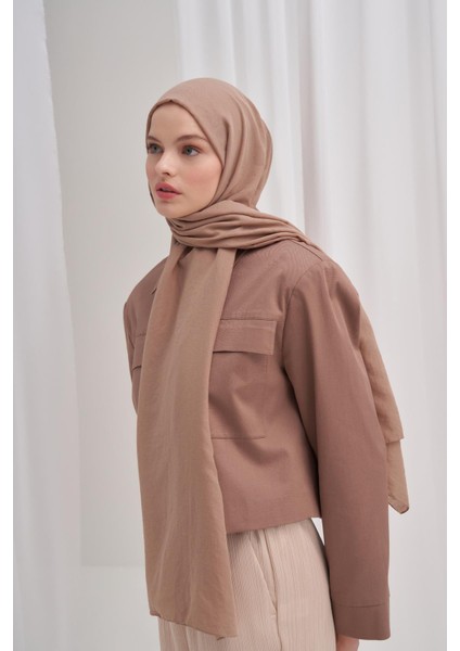 Organik Kırışık Şal Vizon modelleri