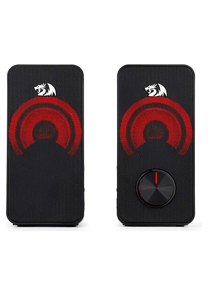 Stereo Hoparlör 2.0 Stentor (GS500) 2 x 3 W Arka Aydınlatmalı Bilgisayar Için, Kırmızı, USB Üzerinden Güç Beslemesi ve 3,5 mm Jak Fişi, Siyah fiyatları