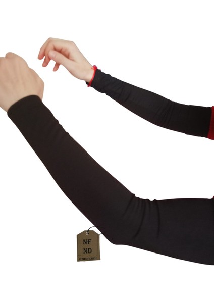 Boyunluklu Bone ve Kolluk | Tesettür Siyah Ikili Set • Hijab Pratik Bone • Günlük Rahat Kullanım fırsatları