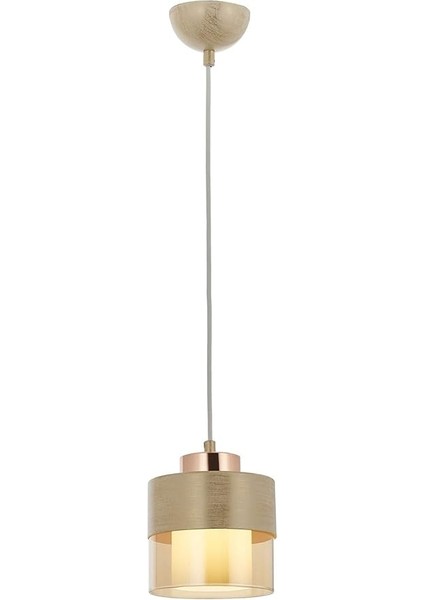 AV-60193-1KRM Krem Boyalı Modern Avize, E27, Metal, Cam, 15CM