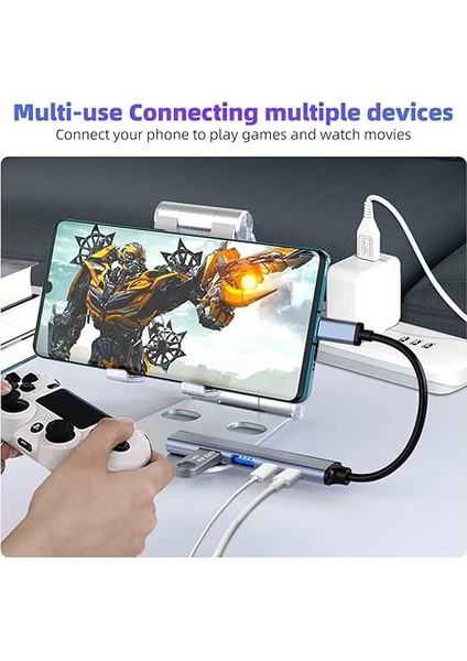 Type-C Hub Adaptör, 5 Port USB 3.0, Pd Şarj Destekli, Metal Kasa HB02 fırsatları