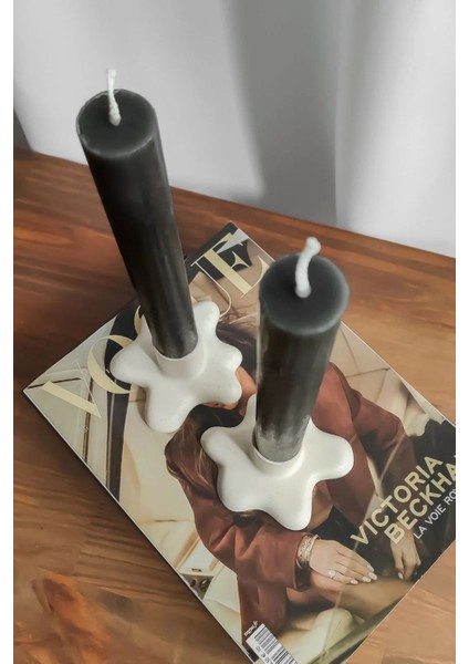 Şamdan Dekoratif Beton Mumluk 2’li Set fiyatları