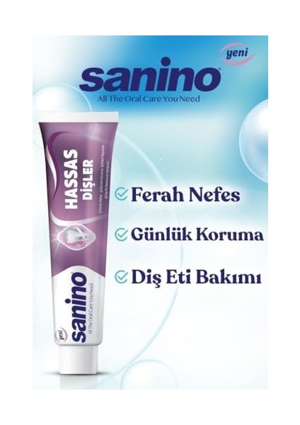 Sanino Hassas Dişler Için Beyazlatıcı Diş Macunu, 75 Ml, 6&apos;lı Paket modelleri