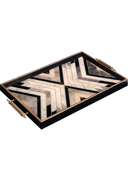 Dekoratif Kulplu Tepsi ST-6004