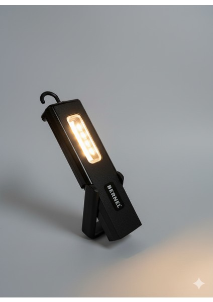 Şarjlı LED Fener LED Lamba Mıknatıslı Askı Aparatlı 400 Lümen Siyah Renk modelleri