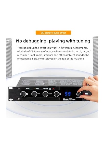 Profesyonel Karaoke Mikseri Reverberatör 99 Dsp Dijital Efektörü Stereoskopik Efekti Ktv Mikrofon Sahne Ları Için Bt Yananma Efektörü Dj'ler Iş Konuşmaları indirimleri