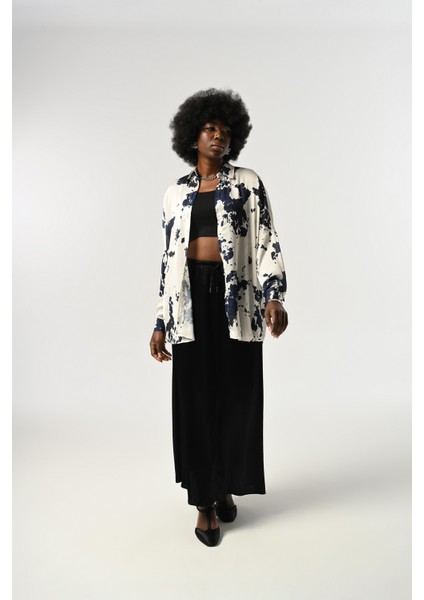 Kadın Karışık Desenli Oversize Gömlek fırsatları