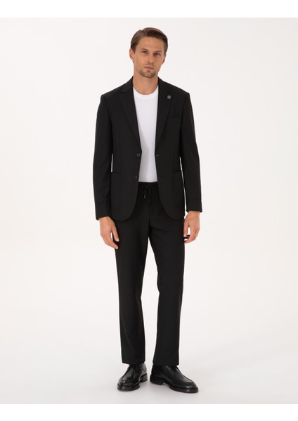 Erkek Siyah Slim Fit Takım Elbise 50311528-VR046