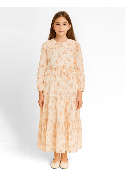 Belinay Kız Çocuk Elbisesi Turuncu