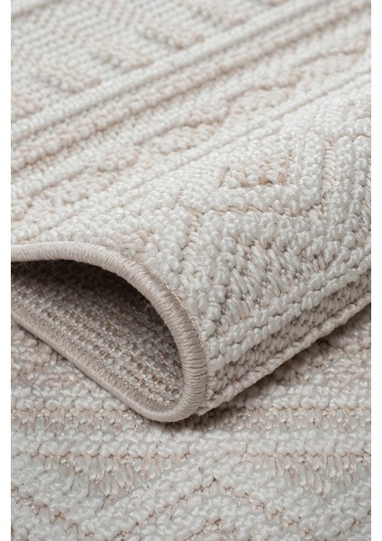 Krem Bej Iskandinav Modern Tasarım Sisal Bukle Özel Ölçü Salon Oturma Odası Koridor Halısı Yolluk