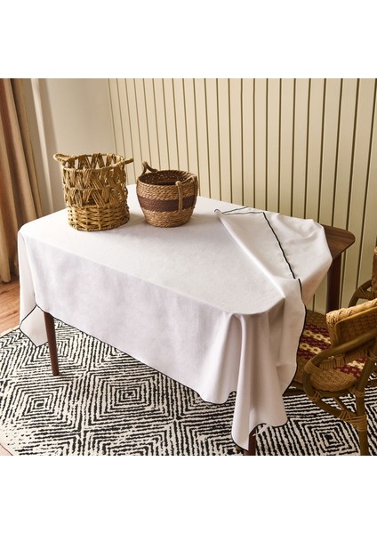 Soft Elegant Masa Örtüsü - Beyaz - 140X200 cm fiyatları