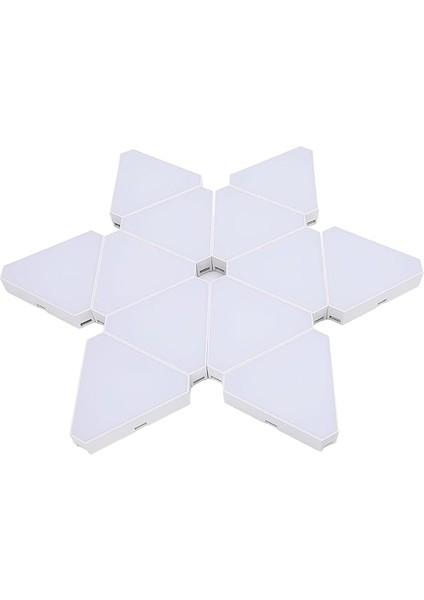 App Uzaktan Kumanda Duvar Lambası 12 Set Üçgen Işık Paneli, Rgb LED Işıklar, Müzik Senkronizasyonlu, Bluetooth App ve Ses Uzaktan Kumandası, Duvara Monte, Oyun Dekoru Için Ideal