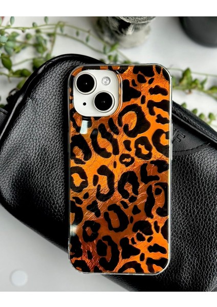 Go Aksesuar 13-14 - 15 Uyumlu Leopar Renk Geçişli Parlak Tasarımlı Silikon Kılıf - Leopar